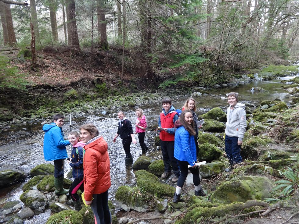 GCSE fieldwork at sites along the River Shimna 