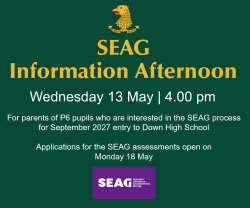 SEAG Information Afternoon | 13.5.26 | 4.00 pm