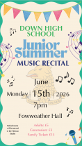 Music Summer Concert | Monday15th June | 7.00pm